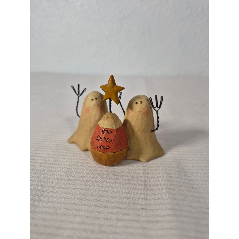 Blossom Bucket Barbara Lloyd Halloween Ghost Figurine Boo Spoken Here 2009